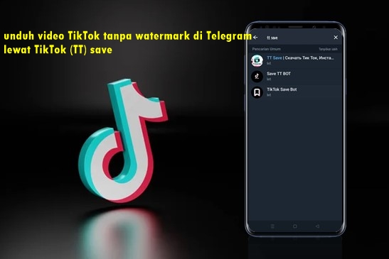 cara unduh video TikTok tanpa watermark di Telegram lewat TikTok (TT) save