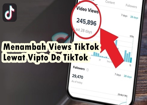 cara menambah views TikTok lewat vipto