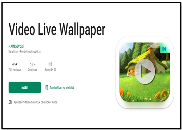 Cara membuat video menjadi wallpaper Menggunakan Aplikasi
