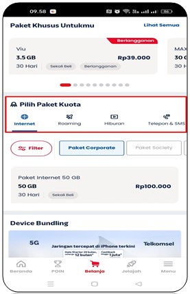 Daftar Beli Paket Telkomsel Murah 1 Bulan