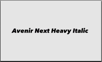 Font Avenir Next Havy Italic for iPhone
