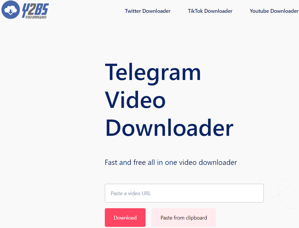 Website Telegram Video Downloader Gratis Menggunakan Website Y2BS Video Downloader