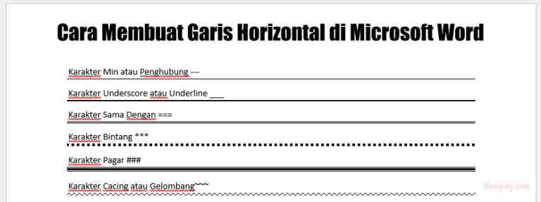 15 Cara Membuat Garis Lurus Di Word Dengan Cepat