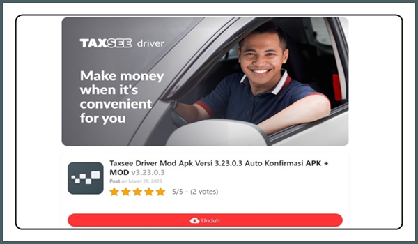 Download Mod Taxsee Driver Ungu Auto Konfirmasi
