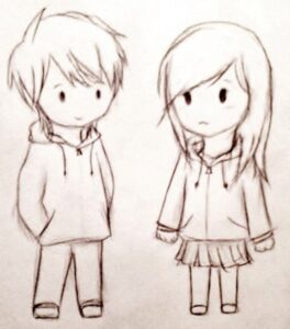 40+ Gambar Anime Pensil Mudah Ditiru untuk Pemula