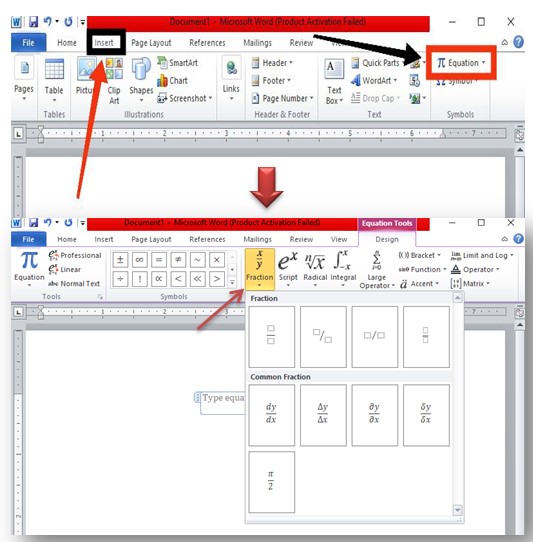 Cara membuat per di word melalui menu insert