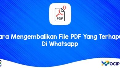Cara Mengembalikan File PDF Yang Terhapus di Whatsapp