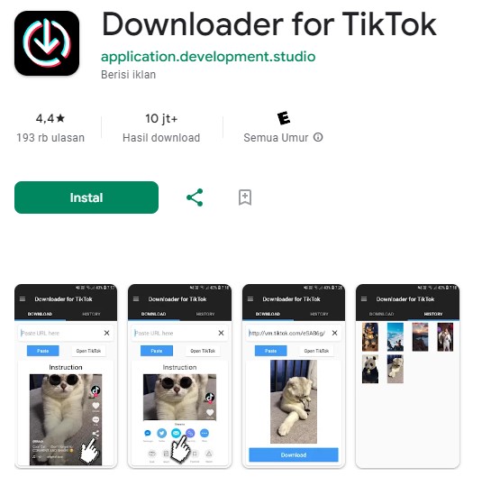 Menyimpan Video TikTok Yang Tidak Bisa di Save Melalui Download For TikTok