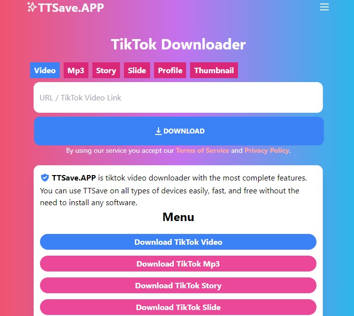 Menyimpan Video TikTok Yang Tidak Bisa di Save di ttsave.app