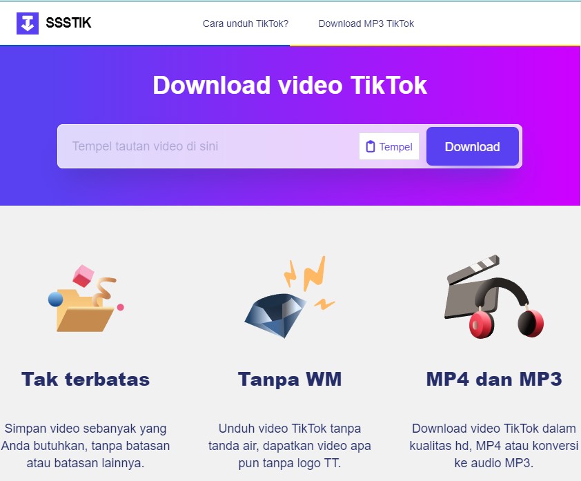 Menyimpan Video TikTok Tanpa Watermark Lewat ssstik.io/id