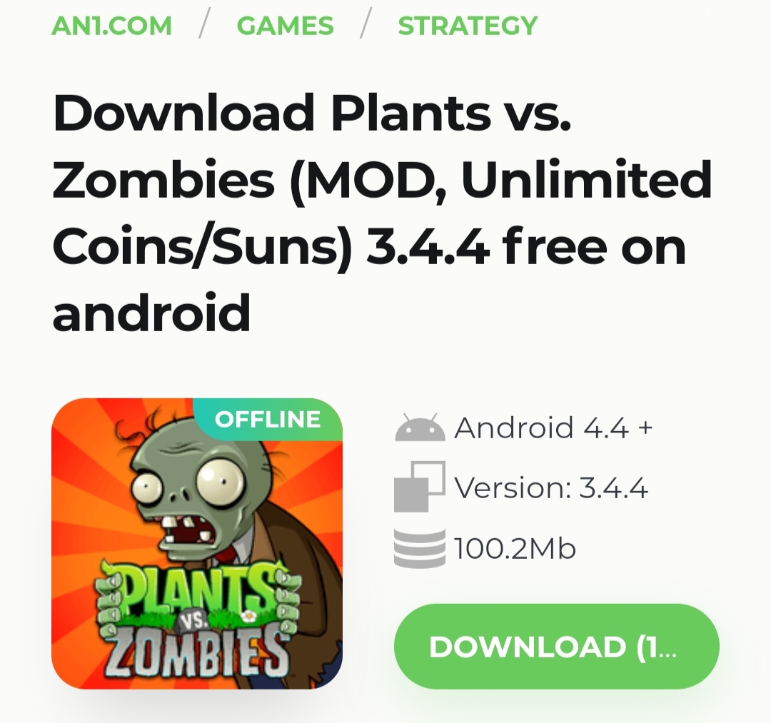 Cheat Plant VS Zombie Android 1