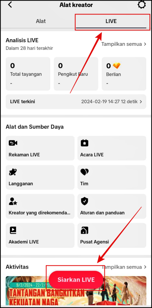 Cara Live Mobile Legend Di Tiktok Tanpa 1000 Followers terbaru 2024