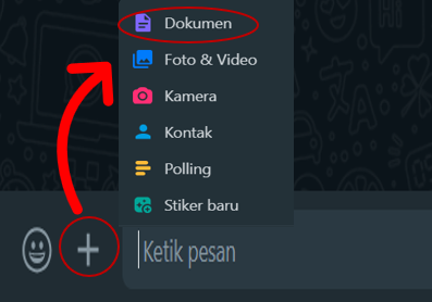 pilih ikon + dan pilih dokumen