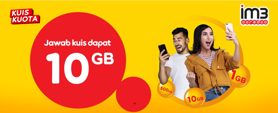 Cara mendapatkan kuota gratis Indosat 10GB dengan menjawab kuis