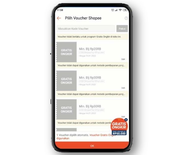 Kenapa Voucher Gratis Ongkir Shopee Tidak Bisa Digunakan? 