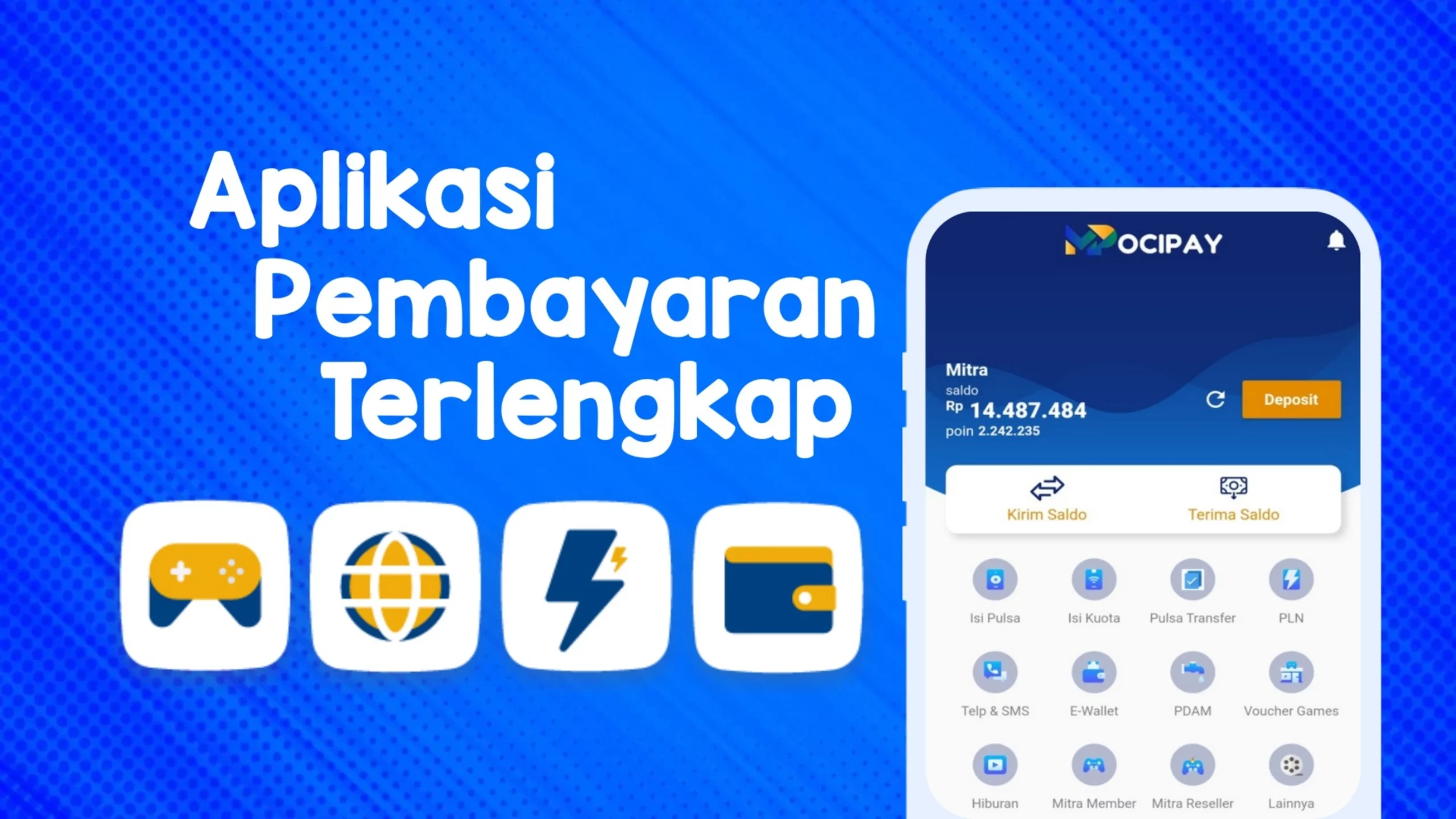 Aplikasi Mocipay - Agen Pulsa Termurah 