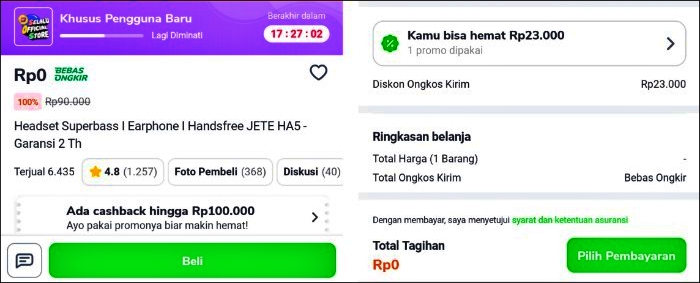 Cara Belanja Di Tokopedia 0 Rupiah, Gratis Tak Perlu Bayar!