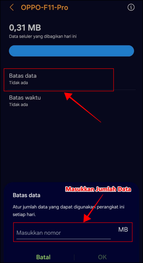 Matikan Batas Penggunaan Data