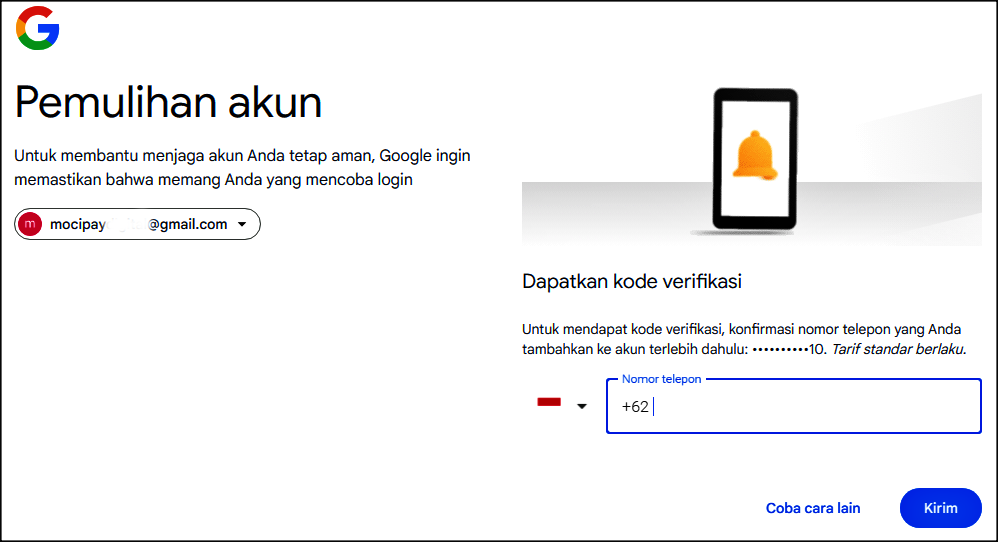 Cara Mengatasi Lupa Kata Sandi Email Dan Nomor Tidak Aktif Lagi