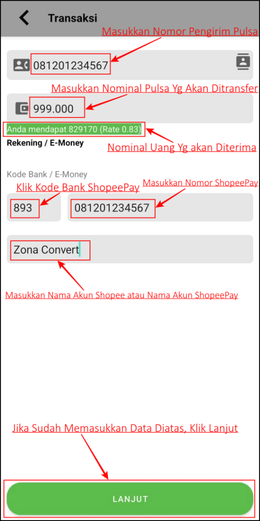 Cara Transfer Pulsa Ke ShopeePay Gratis