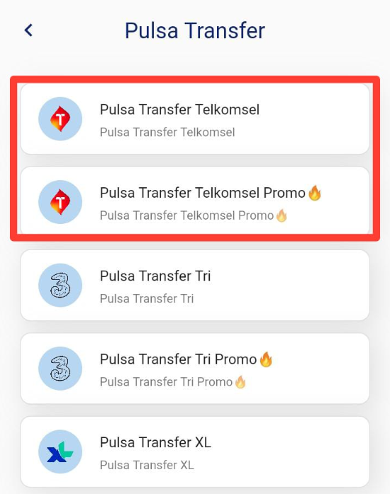 Telkomsel transfer
