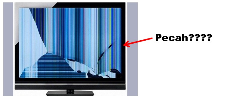 penyebab layar tv led pecah