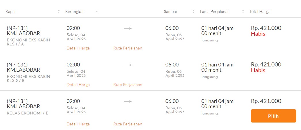 Harga Tiket Kapal Laut Balikpapan Surabaya 2023