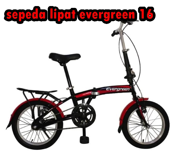 tampilan sepeda lipat evergreen 16