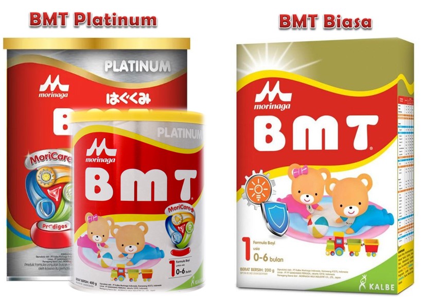 Perbedaan susu morinaga BMT Platinum dan susu Morinaga BMT Biasa