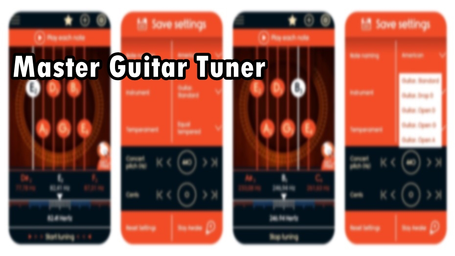 cara menyetem gitar dengan aplikasi master guitar tuner