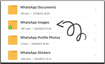 3.Folder Baru di File Manager WhatsApp